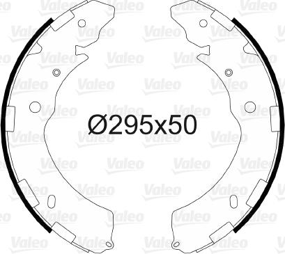 VALEO 564098 - Комплект тормозных колодок, барабанные abcparts.ee