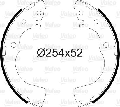 Valeo 564092 - Комплект тормозных колодок, барабанные abcparts.ee