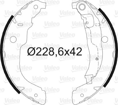 Valeo 564067 - Комплект тормозных колодок, барабанные abcparts.ee