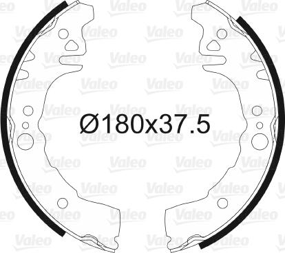 VALEO 564002 - Комплект тормозных колодок, барабанные abcparts.ee
