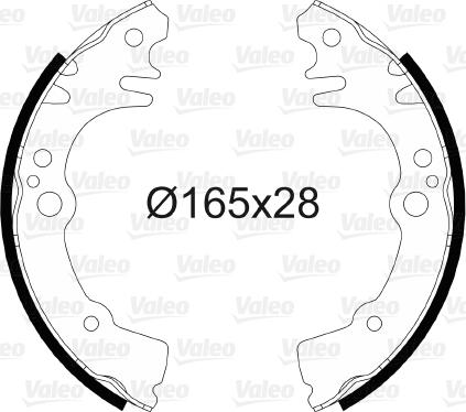 VALEO 564078 - Комплект тормозных колодок, барабанные abcparts.ee