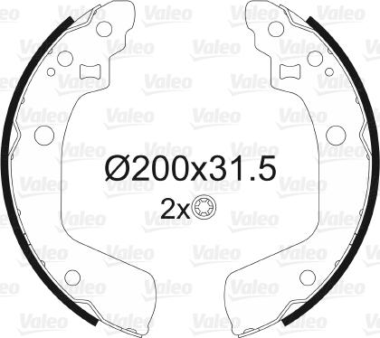 VALEO 564160 - Комплект тормозных колодок, барабанные abcparts.ee