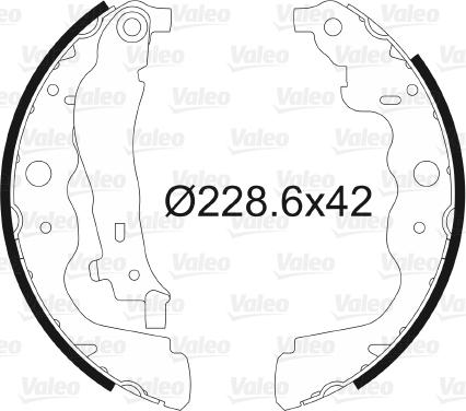 VALEO 564104 - Комплект тормозных колодок, барабанные abcparts.ee
