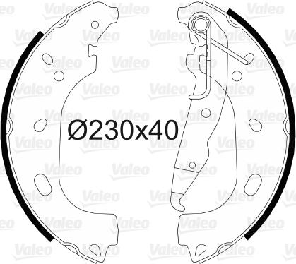 VALEO 564103 - Комплект тормозных колодок, барабанные abcparts.ee