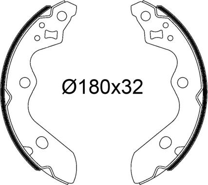 VALEO 564321 - Комплект тормозных колодок, барабанные abcparts.ee