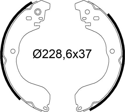 VALEO 564296 - Комплект тормозных колодок, барабанные abcparts.ee