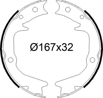 Valeo 564248 - Комплект тормозных колодок, барабанные abcparts.ee