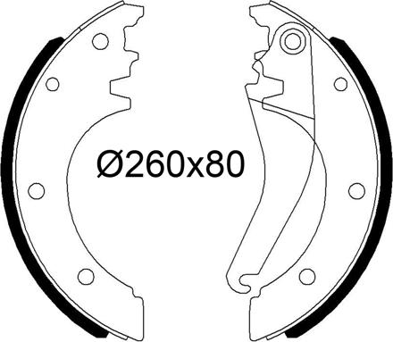 VALEO 564252 - Комплект тормозных колодок, барабанные abcparts.ee