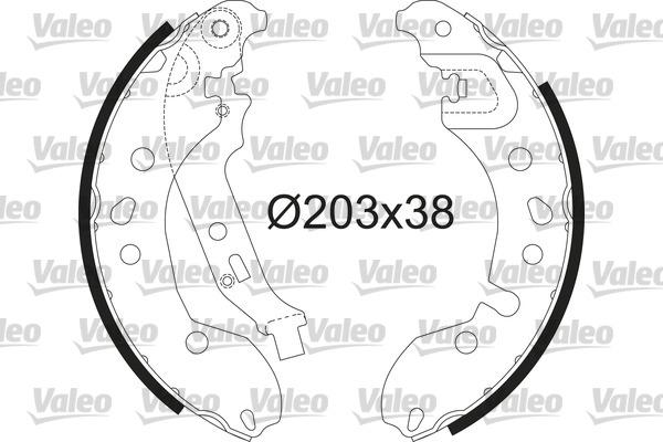 VALEO 564209 - Комплект тормозных колодок, барабанные abcparts.ee