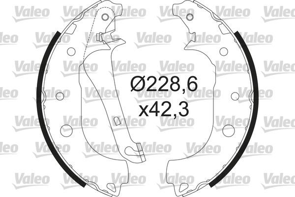 Valeo 564207 - Комплект тормозных колодок, барабанные abcparts.ee