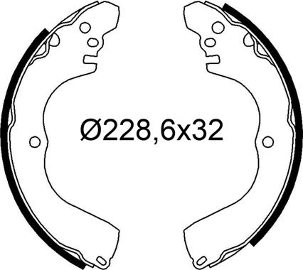 VALEO 564287 - Комплект тормозных колодок, барабанные abcparts.ee