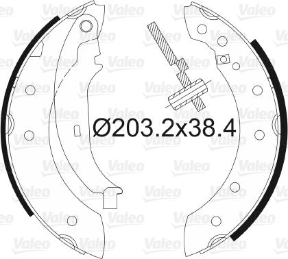 VALEO 562581 - Комплект тормозных колодок, барабанные abcparts.ee
