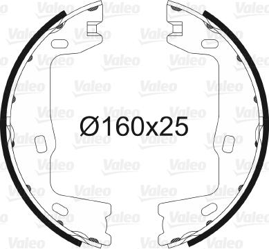 VALEO 562572 - Комплект тормозов, ручник, парковка abcparts.ee