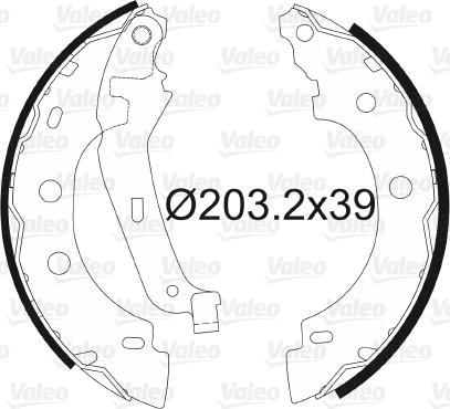 VALEO 562642 - Комплект тормозных колодок, барабанные abcparts.ee