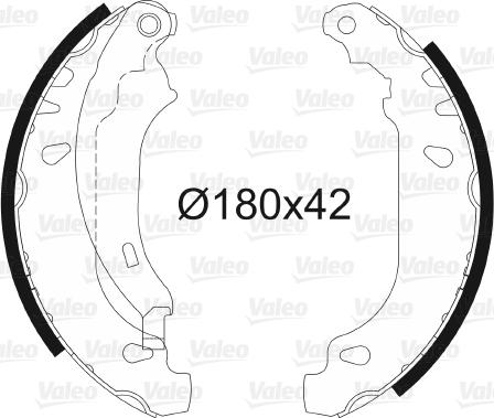 VALEO 562647 - Комплект тормозных колодок, барабанные abcparts.ee
