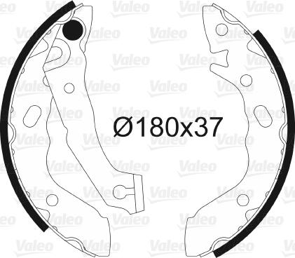 Valeo 562608 - Комплект тормозных колодок, барабанные abcparts.ee