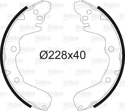 Valeo 562613 - Комплект тормозных колодок, барабанные abcparts.ee