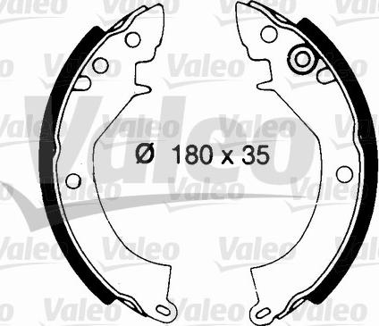 VALEO 562687 - Комплект тормозных колодок, барабанные abcparts.ee