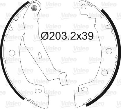 VALEO 562629 - Комплект тормозных колодок, барабанные abcparts.ee