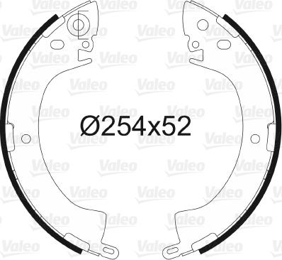 VALEO 562672 - Комплект тормозных колодок, барабанные abcparts.ee