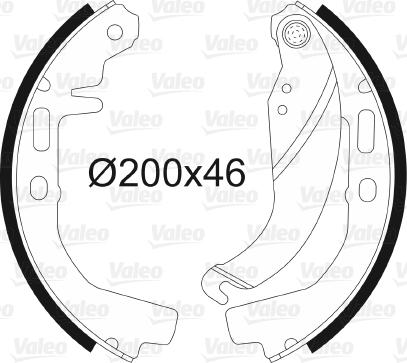 VALEO 562052 - Комплект тормозных колодок, барабанные abcparts.ee