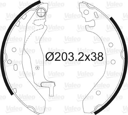 Valeo 562087 - Комплект тормозных колодок, барабанные abcparts.ee
