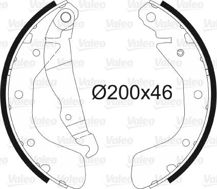 Valeo 562078 - Комплект тормозных колодок, барабанные abcparts.ee
