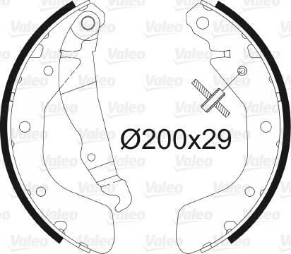 Valeo 562077 - Комплект тормозных колодок, барабанные abcparts.ee