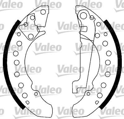 Valeo 562769 - Комплект тормозных колодок, барабанные abcparts.ee