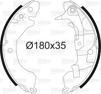 Valeo 562705 - Комплект тормозных колодок, барабанные abcparts.ee