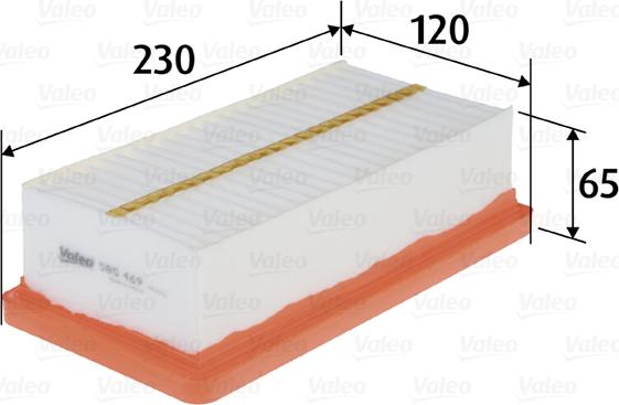 VALEO 585469 - Воздушный фильтр двигателя abcparts.ee