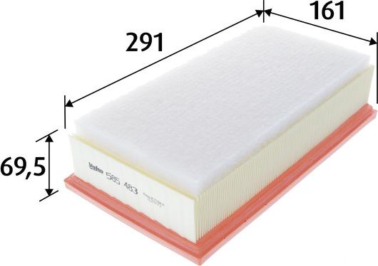 VALEO 585483 - Воздушный фильтр двигателя abcparts.ee