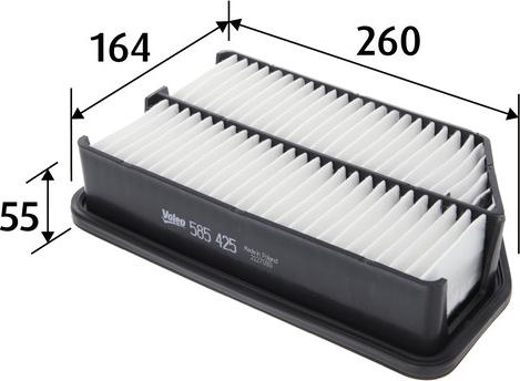 VALEO 585425 - Воздушный фильтр двигателя abcparts.ee