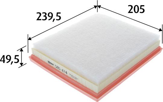 VALEO 585474 - Воздушный фильтр двигателя abcparts.ee