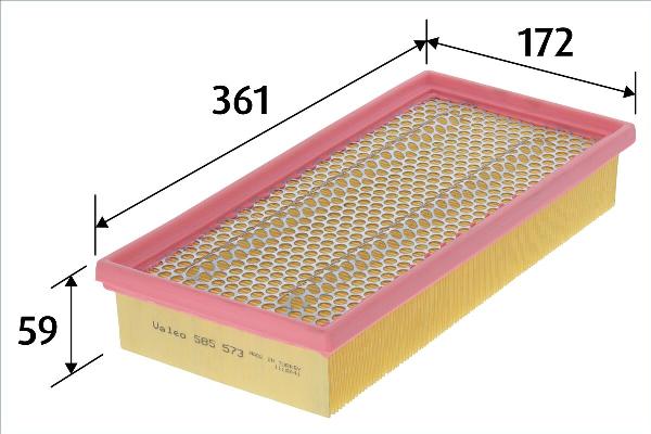 VALEO 585573 - Воздушный фильтр двигателя abcparts.ee