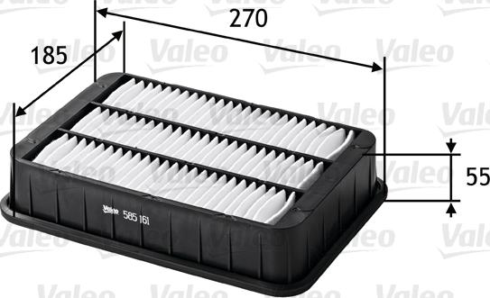 VALEO 585161 - Воздушный фильтр двигателя abcparts.ee