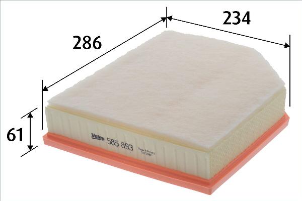 VALEO 585893 - Воздушный фильтр двигателя abcparts.ee