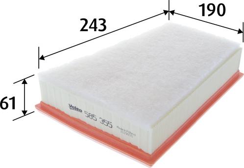 VALEO 585355 - Воздушный фильтр двигателя abcparts.ee