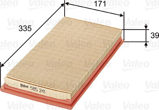 VALEO 585241 - Воздушный фильтр двигателя abcparts.ee