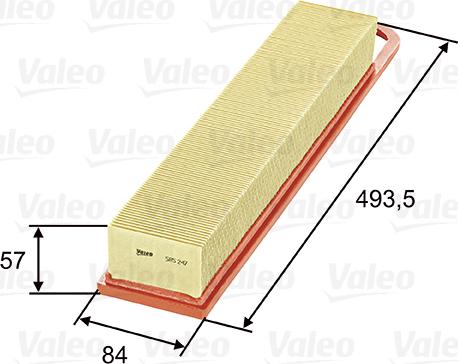 VALEO 585247 - Воздушный фильтр двигателя abcparts.ee