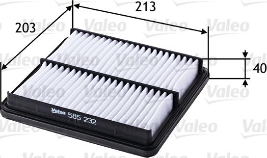 VALEO 585232 - Воздушный фильтр двигателя abcparts.ee
