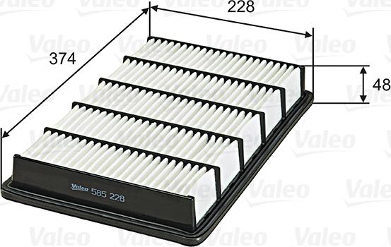 VALEO 585228 - Воздушный фильтр двигателя abcparts.ee