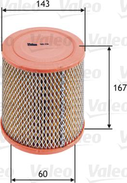 VALEO 585726 - Воздушный фильтр двигателя abcparts.ee