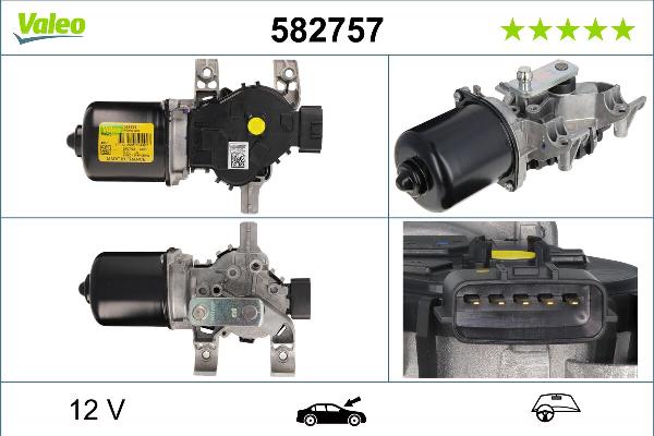 Valeo 582757 - Двигатель стеклоочистителя abcparts.ee