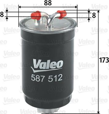 VALEO 587512 - Топливный фильтр abcparts.ee