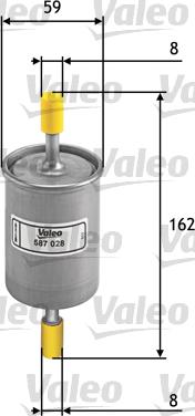 VALEO 587028 - Топливный фильтр abcparts.ee
