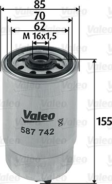 VALEO 587742 - Топливный фильтр abcparts.ee
