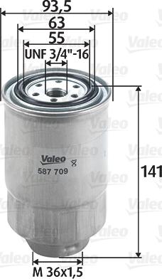 VALEO 587709 - Топливный фильтр abcparts.ee