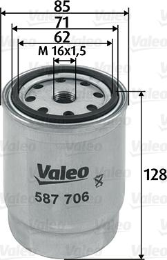 Valeo 587706 - Топливный фильтр abcparts.ee