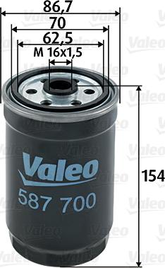 VALEO 587700 - Топливный фильтр abcparts.ee